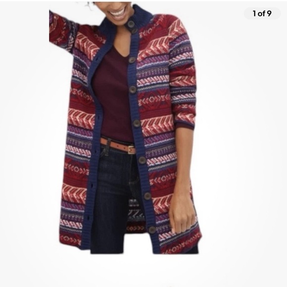 st johns bay long cardigan Sweater Size L - Picture 1 of 9